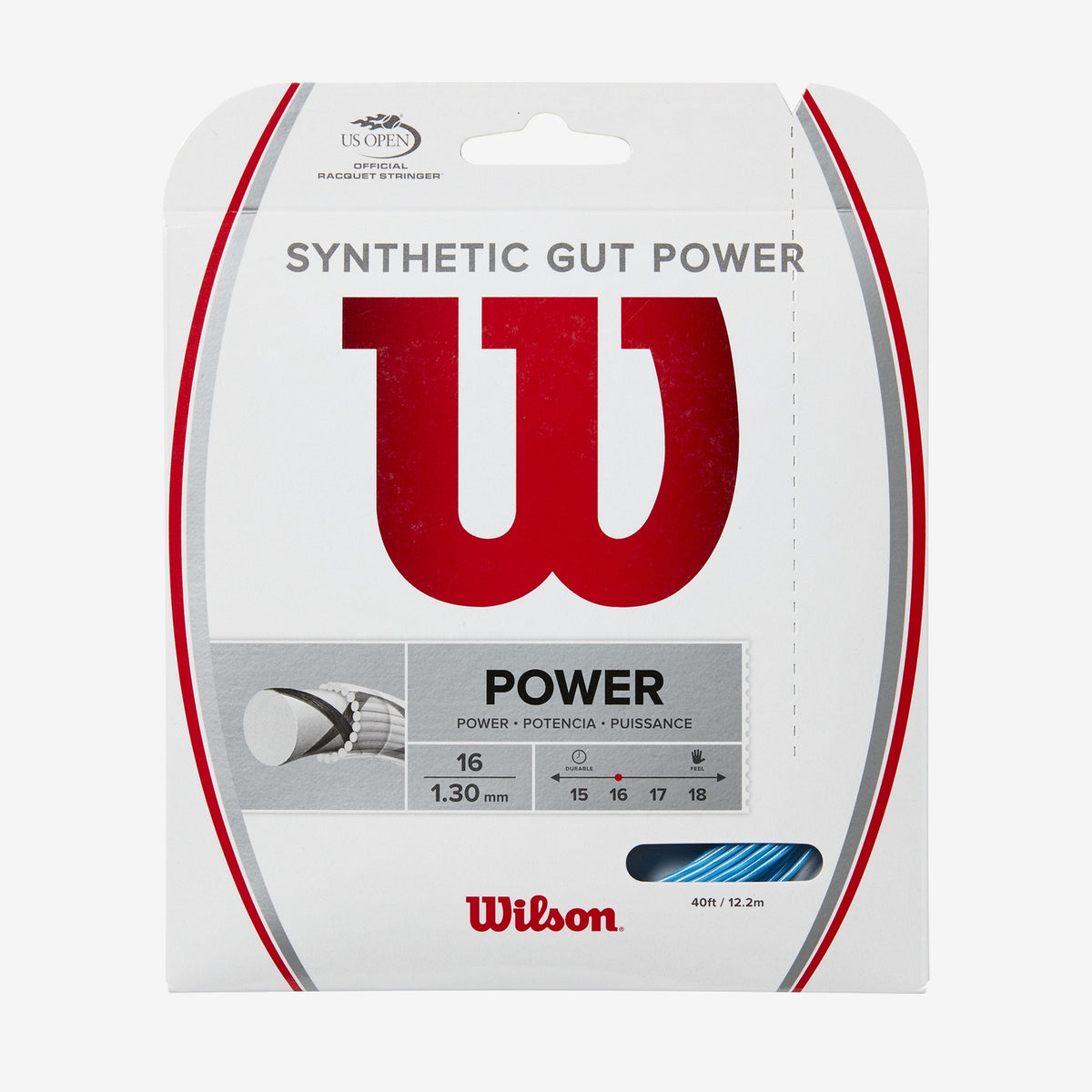 WILSON SYNTHETIC GUT POWER 16 TENNIS STRING - SET