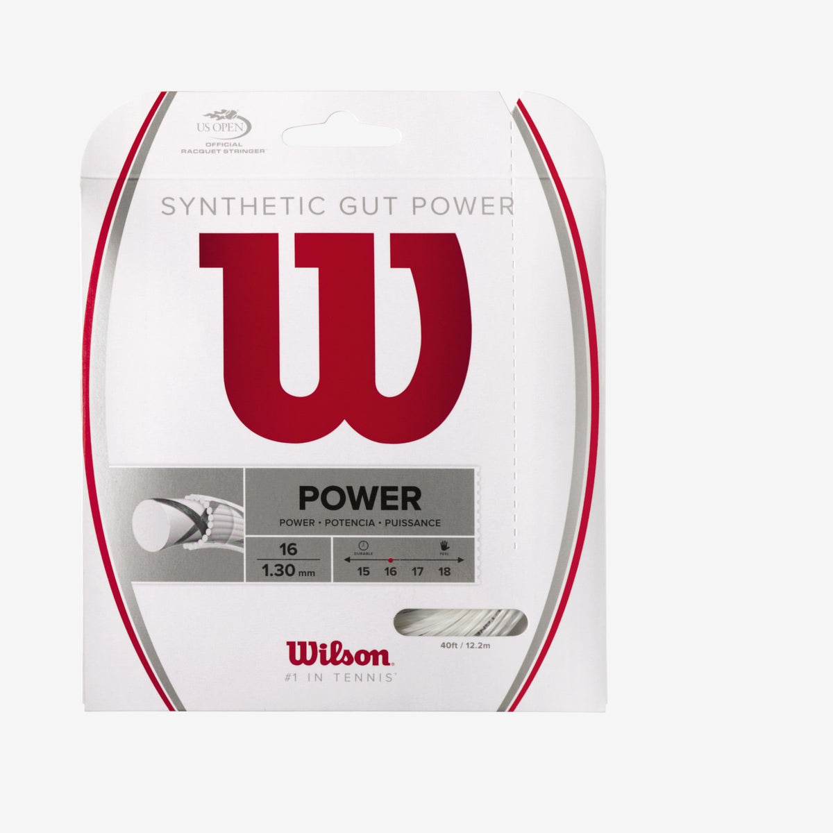 WILSON SYNTHETIC GUT POWER 16 TENNIS STRING - SET