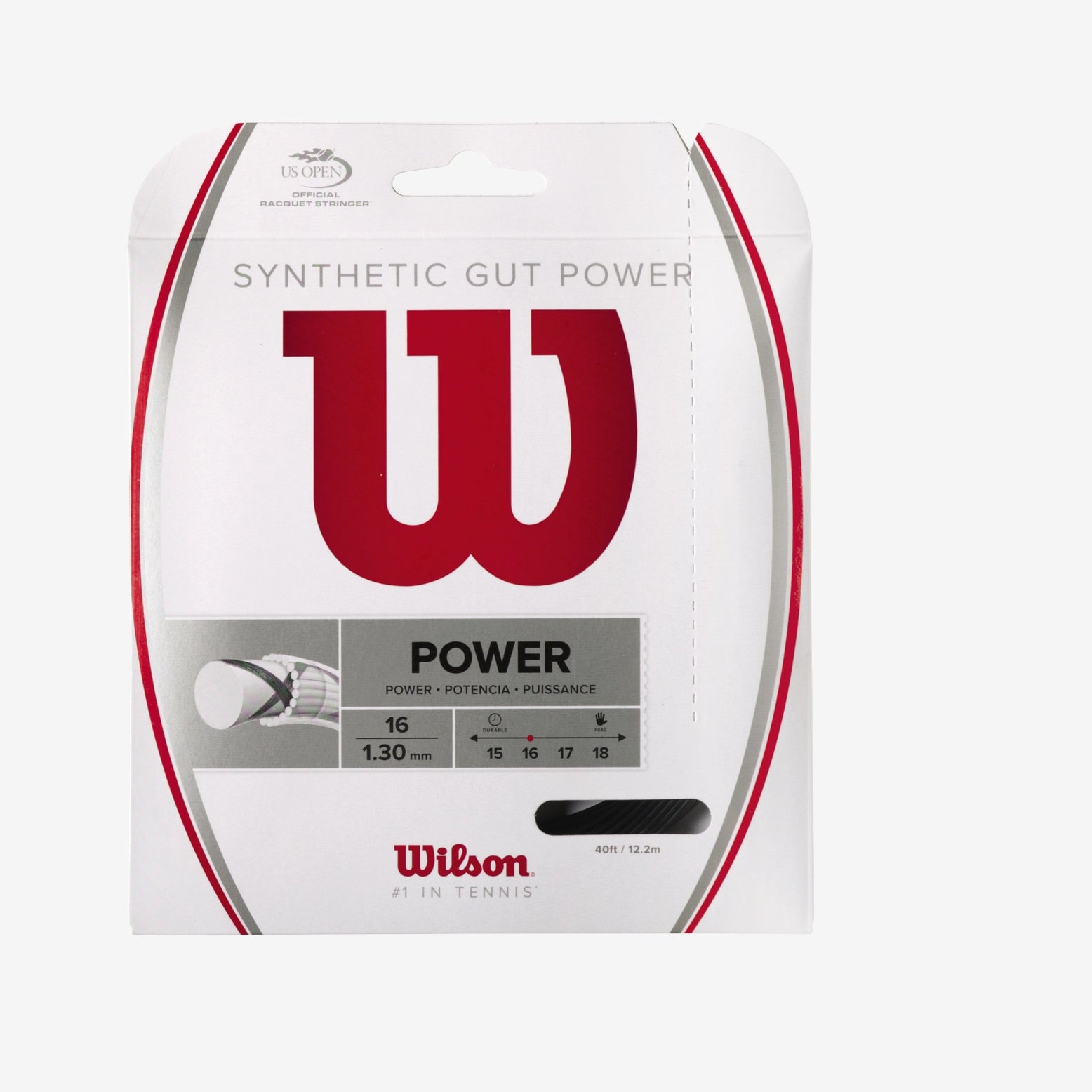 WILSON SYNTHETIC GUT POWER 16 TENNIS STRING - SET