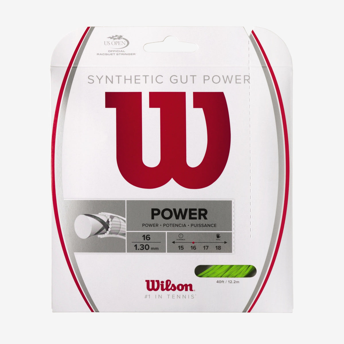 WILSON SYNTHETIC GUT POWER 16 TENNIS STRING - SET