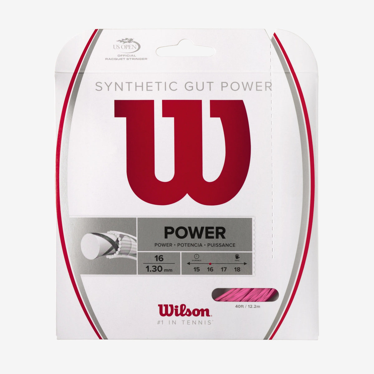 WILSON SYNTHETIC GUT POWER 16 TENNIS STRING - SET