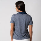 Back view of the polo shirt - women's 