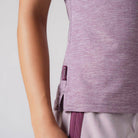 Close-up of buttonless placket