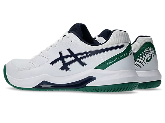 Reinforced synthetic leather toe overlays of ASICS shoe