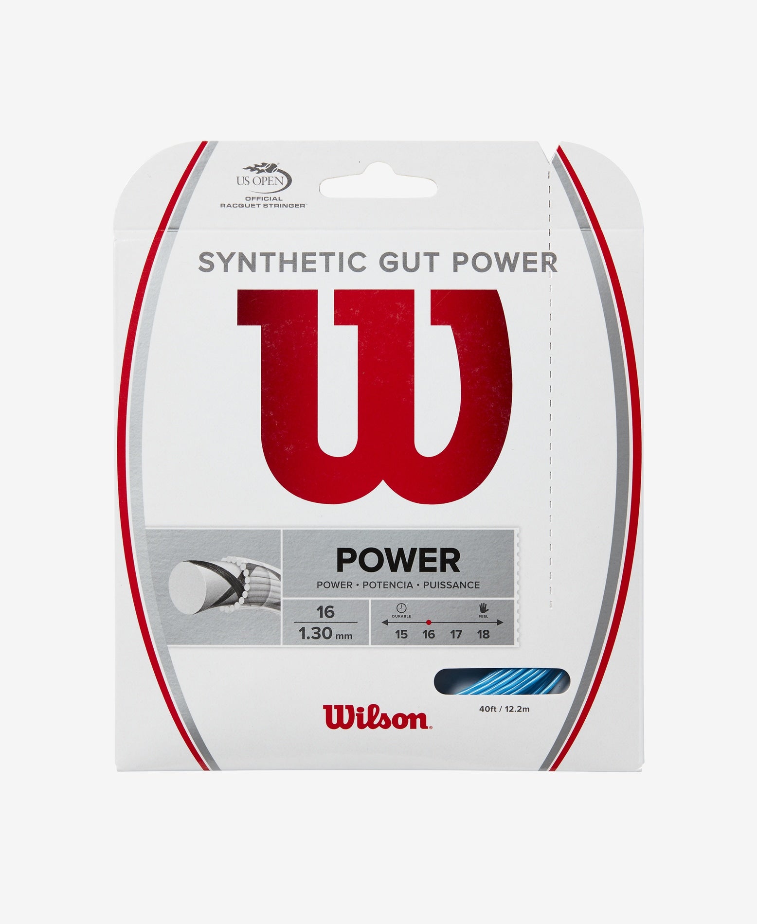 SYNTHETIC GUT POWER 16 TENNIS STRING - SET