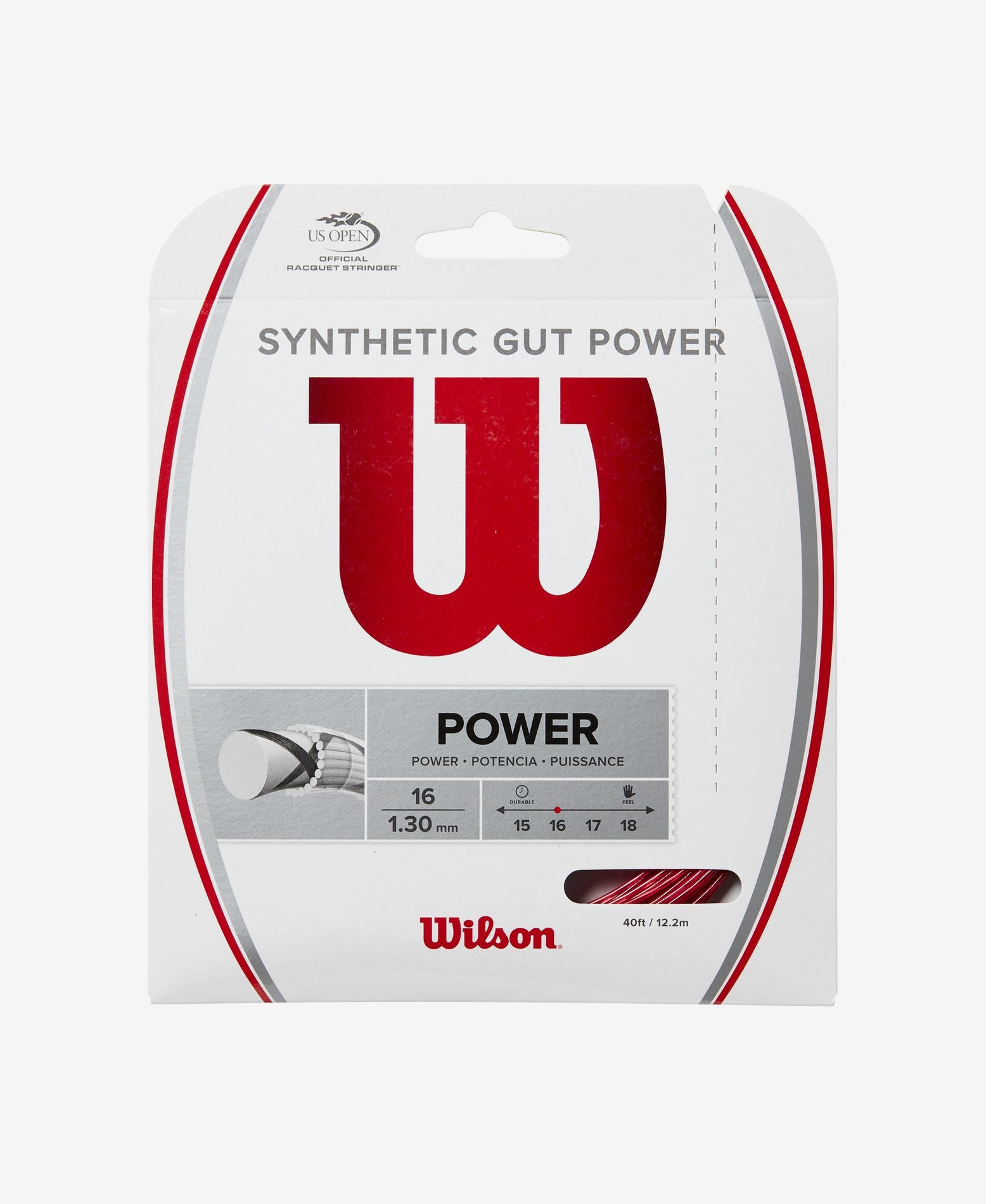 SYNTHETIC GUT POWER 16 TENNIS STRING - SET