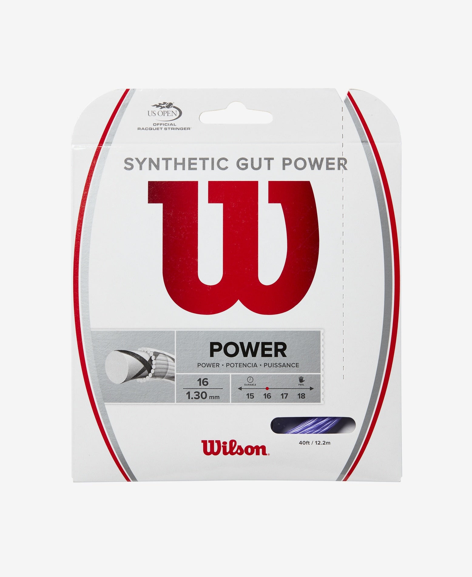 SYNTHETIC GUT POWER 16 TENNIS STRING - SET
