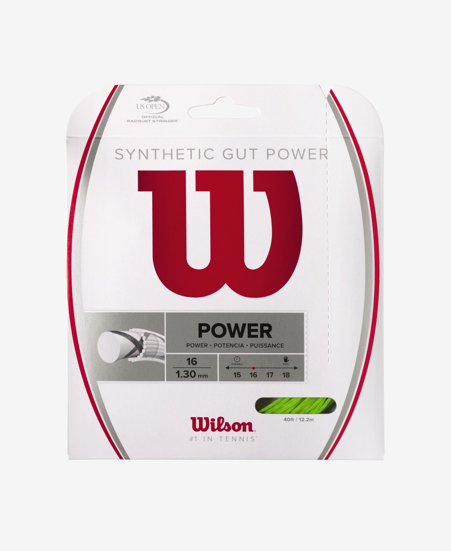 SYNTHETIC GUT POWER 16 TENNIS STRING - SET