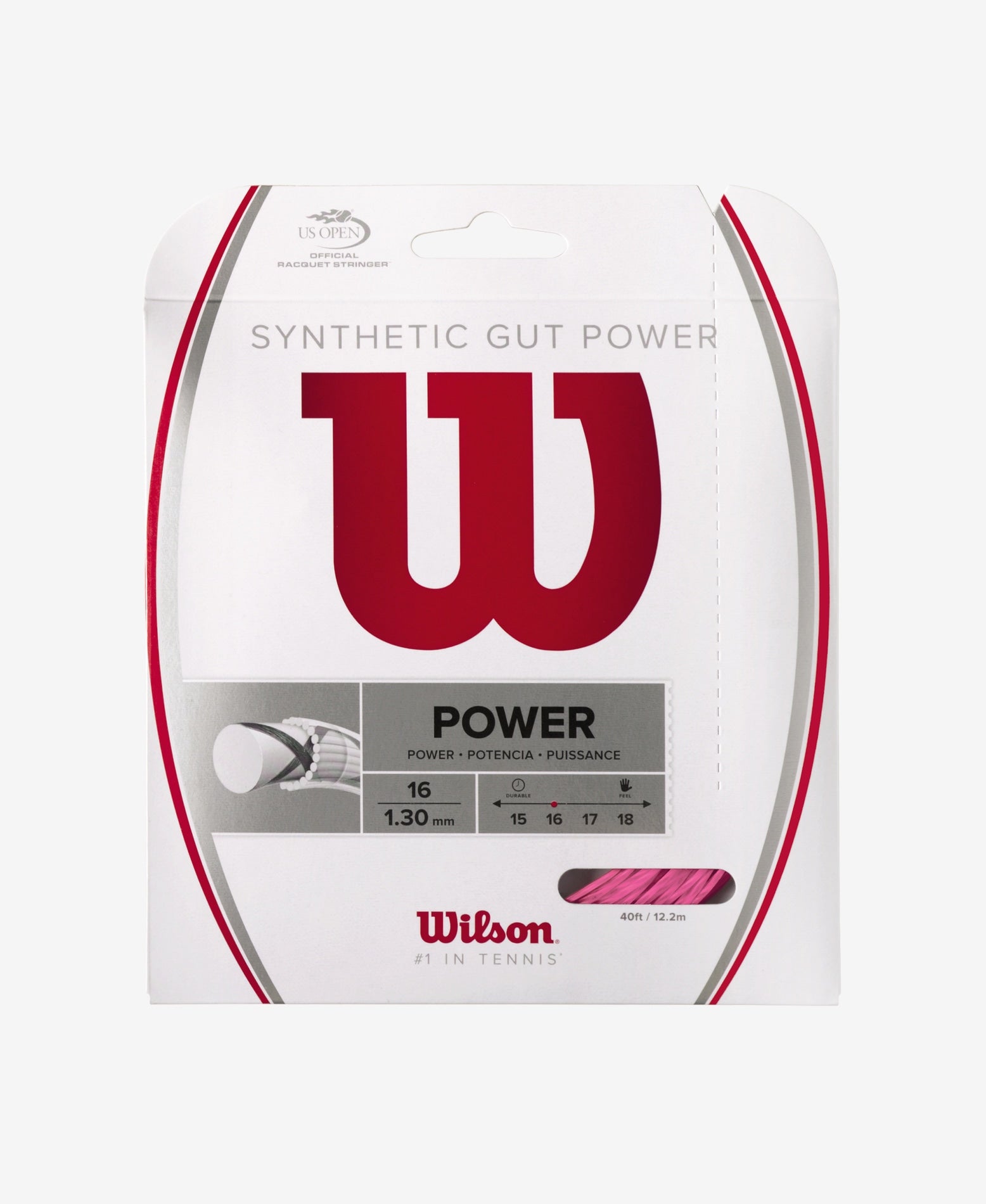 SYNTHETIC GUT POWER 16 TENNIS STRING - SET